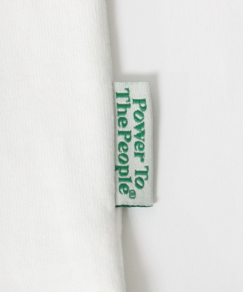 POWER TO THE PEOPLE(パワートゥーザピープル)の「POWER TO THE PEOPLE/パワートゥザピープル オーバーサイズ ハート/ネコバック刺繍 ワンポイント ロンT レディース メンズ(Tシャツ/カットソー・レディース・サックスブルー/ホワイト/ブラック・LL/L/M)」の6枚目の写真