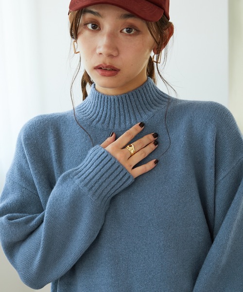 MISCH MASCH(ミッシュマッシュ)の「バックスリットニットプルオーバー MO33N03(ニット/セーター・レディース・ブラック/ブルー/ブラック×ホワイト/ホワイト/イエロー・フリ-)」の18枚目の写真