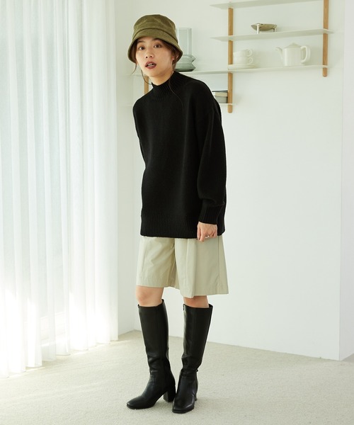 MISCH MASCH(ミッシュマッシュ)の「バックスリットニットプルオーバー MO33N03(ニット/セーター・レディース・ブラック/ブルー/ブラック×ホワイト/ホワイト/イエロー・フリ-)」の8枚目の写真