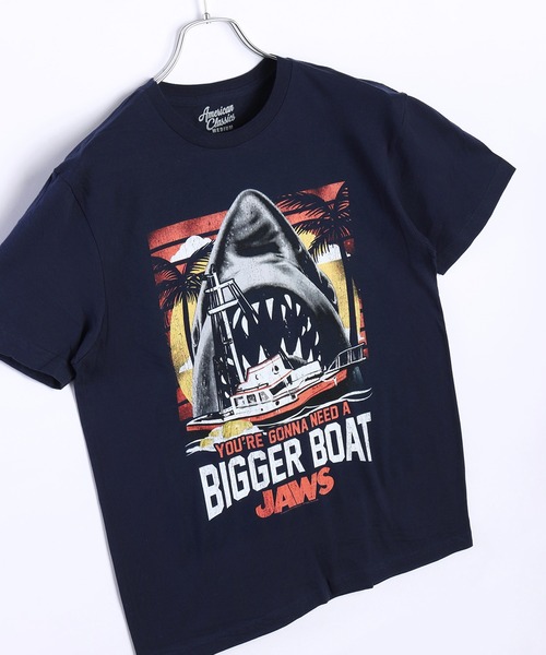 日本未入荷☆JAWSプリント半袖Tシャツ/全2色/DOMINANT セール】JAWS ジョーズ 映画Tシャツ 半袖 プリント オーバー