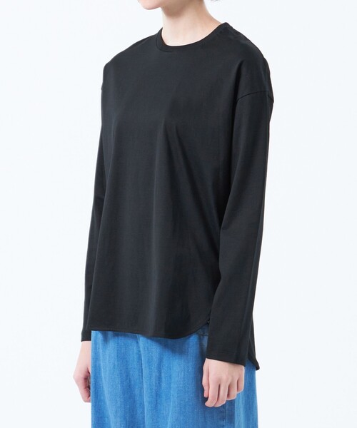 MACKINTOSH PHILOSOPHY(マッキントッシュ フィロソフィー)の「ラウンドヘムロンT(Tシャツ/カットソー・レディース・ブラック/オフホワイト・38)」の5枚目の写真