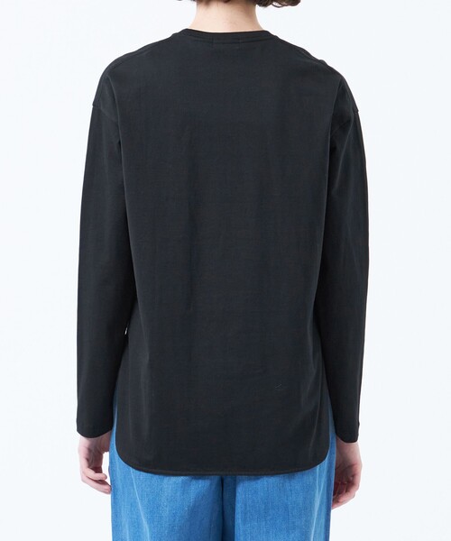 MACKINTOSH PHILOSOPHY(マッキントッシュ フィロソフィー)の「ラウンドヘムロンT(Tシャツ/カットソー・レディース・ブラック/オフホワイト・38)」の6枚目の写真