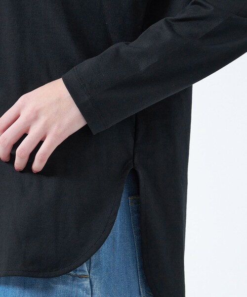 MACKINTOSH PHILOSOPHY(マッキントッシュ フィロソフィー)の「ラウンドヘムロンT(Tシャツ/カットソー・レディース・ブラック/オフホワイト・38)」の7枚目の写真