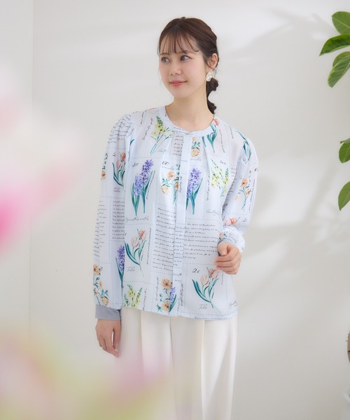 KATHARINE ROSS(キャサリンロス)の「【KATHARINE ROSS】 KITTE PRINT -切手プリント- ブラウス(シャツ/ブラウス・レディース・アイボリー/ライトブルー・MEDIUM)」の21枚目の写真