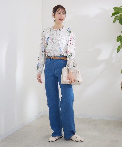 KATHARINE ROSS(キャサリンロス)の「【KATHARINE ROSS】 KITTE PRINT -切手プリント- ブラウス(シャツ/ブラウス・レディース・アイボリー/ライトブルー・MEDIUM)」の7枚目の写真