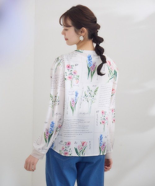 KATHARINE ROSS(キャサリンロス)の「【KATHARINE ROSS】 KITTE PRINT -切手プリント- ブラウス(シャツ/ブラウス・レディース・アイボリー/ライトブルー・MEDIUM)」の13枚目の写真