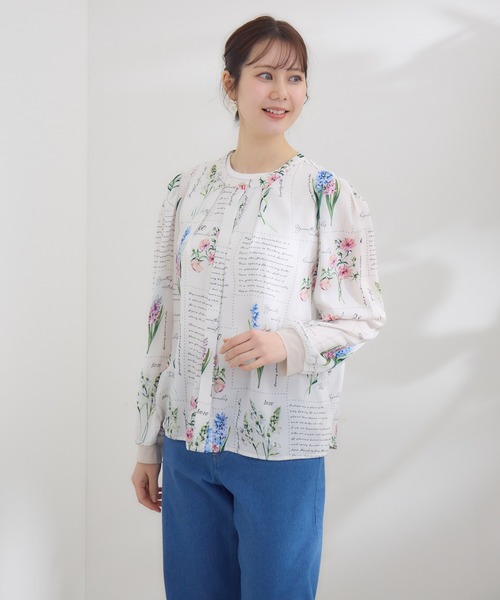 KATHARINE ROSS(キャサリンロス)の「【KATHARINE ROSS】 KITTE PRINT -切手プリント- ブラウス(シャツ/ブラウス・レディース・アイボリー/ライトブルー・MEDIUM)」の15枚目の写真