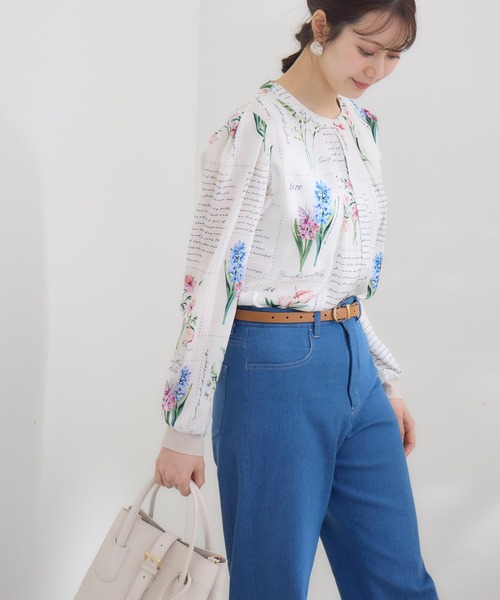 KATHARINE ROSS(キャサリンロス)の「【KATHARINE ROSS】 KITTE PRINT -切手プリント- ブラウス(シャツ/ブラウス・レディース・アイボリー/ライトブルー・MEDIUM)」の10枚目の写真