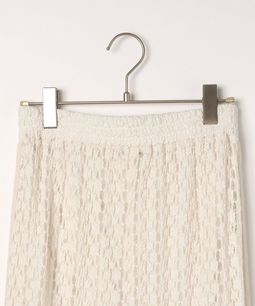 BAYFLOW（ベイフロー）の「[一枚でもレイヤードでも◎]レースナロースカート（スカート・レディース・ブラック/アイボリー・FREE）」の7枚目の写真