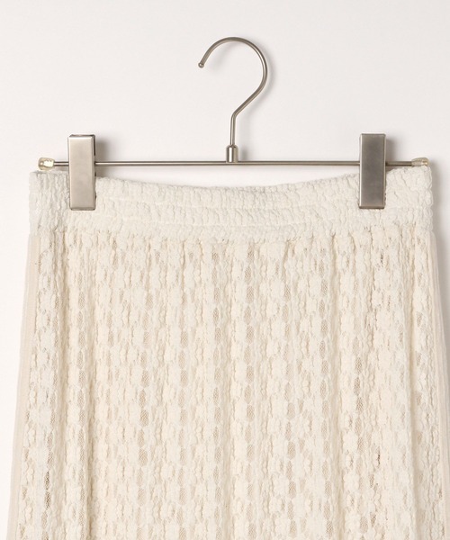 BAYFLOW（ベイフロー）の「[一枚でもレイヤードでも◎]レースナロースカート（スカート・レディース・ブラック/アイボリー・FREE）」の9枚目の写真