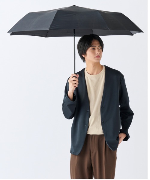 FLO(A)TUS（フロータス）の「折りたたみ傘 超撥水 耐風 8本骨 大きめ ”フロータス60cm”（折りたたみ傘・レディース・ブラック/ダークブルー・FREE）」の2枚目の写真