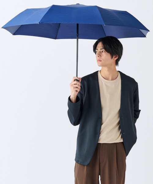 FLO(A)TUS（フロータス）の「折りたたみ傘 超撥水 耐風 8本骨 大きめ ”フロータス60cm”（折りたたみ傘・レディース・ブラック/ダークブルー・FREE）」の5枚目の写真