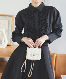 yasuzaru14 さん　専用 セール】2WAY襟フリルブラウス半袖/274461（シャツ/ブラウス