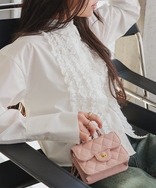 ギャザーフリルショート丈シャツ（シャツ/ブラウス）｜KOBE LETTUCE