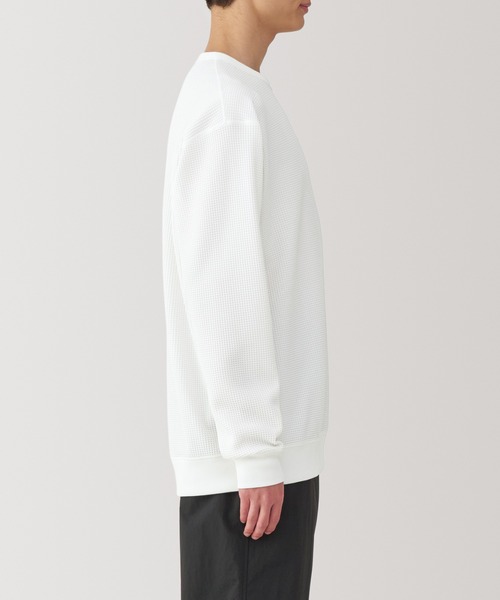 無印良品(ムジルシリョウヒン)の「紳士 UVカット乾きやすいワッフルクルーネック長袖Tシャツ(Tシャツ/カットソー・メンズ・オフホワイト/サンドベージュ/ブラック/ダークネイビー/カーキ系・S/M/L/XL)」の19枚目の写真