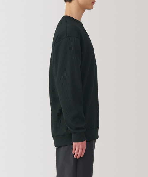 無印良品(ムジルシリョウヒン)の「紳士 UVカット乾きやすいワッフルクルーネック長袖Tシャツ(Tシャツ/カットソー・メンズ・オフホワイト/サンドベージュ/ブラック/ダークネイビー/カーキ系・S/M/L/XL)」の13枚目の写真