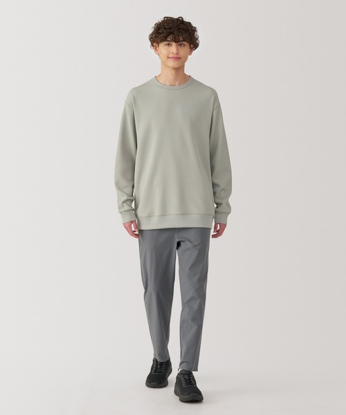 無印良品(ムジルシリョウヒン)の「紳士 UVカット乾きやすいワッフルクルーネック長袖Tシャツ(Tシャツ/カットソー・メンズ・オフホワイト/サンドベージュ/ブラック/ダークネイビー/カーキ系・S/M/L/XL)」の7枚目の写真