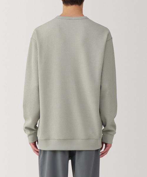 無印良品(ムジルシリョウヒン)の「紳士 UVカット乾きやすいワッフルクルーネック長袖Tシャツ(Tシャツ/カットソー・メンズ・オフホワイト/サンドベージュ/ブラック/ダークネイビー/カーキ系・S/M/L/XL)」の17枚目の写真