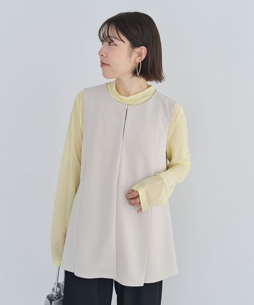 Plage Cashmere Mix Fur ベスト　グリーン Cashmere Mix Fur ベスト PLAGE