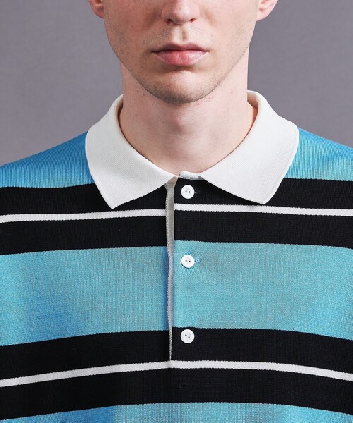 MONKEY TIME(モンキータイム)の「シルケット USAコットン ラグビーシャツ(スウェット・メンズ・コバルトブルー/パープル・S/M/L/XL)」の10枚目の写真