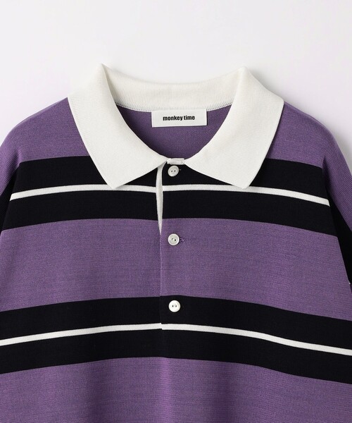 MONKEY TIME(モンキータイム)の「シルケット USAコットン ラグビーシャツ(スウェット・メンズ・コバルトブルー/パープル・S/M/L/XL)」の17枚目の写真