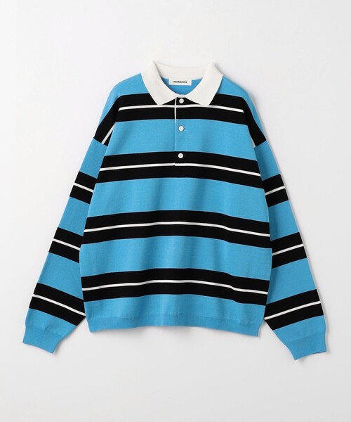 MONKEY TIME(モンキータイム)の「シルケット USAコットン ラグビーシャツ(スウェット・メンズ・コバルトブルー/パープル・S/M/L/XL)」の21枚目の写真