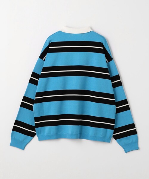 MONKEY TIME(モンキータイム)の「シルケット USAコットン ラグビーシャツ(スウェット・メンズ・コバルトブルー/パープル・S/M/L/XL)」の22枚目の写真