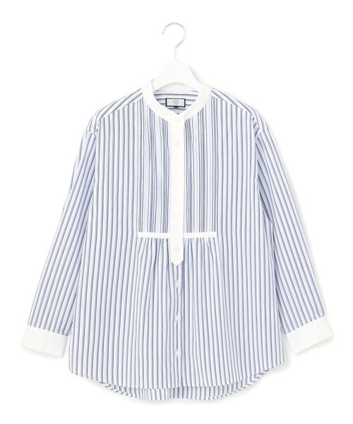 J.PRESS YORK STREET（ジェイプレスヨークストリート）の「【WOMEN】コットンタイプライター ブラウス（シャツ/ブラウス・レディース・グリーン系1/ブラック系2/ブルー系2/オレンジ系1/サックスブルー系2・F）」の4枚目の写真