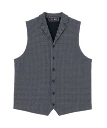 BRICK HOUSE by TOKYO SHIRT | 前身カットラペルニットジレ 幾何学模様(ベスト)