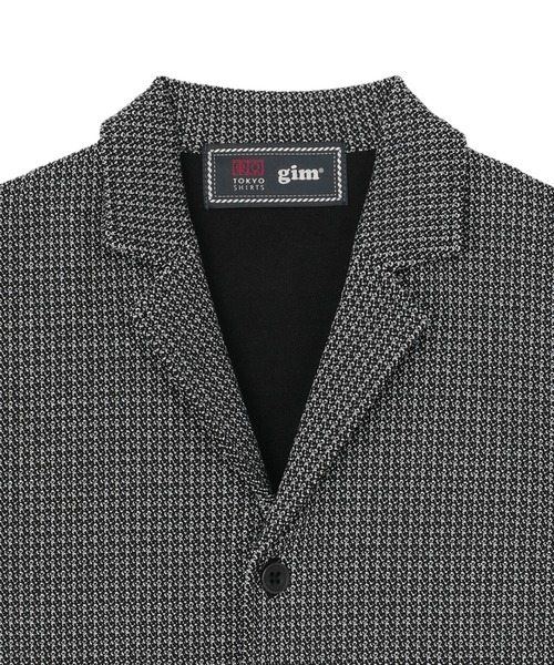 BRICK HOUSE by TOKYO SHIRT(ブリックハウス)の「前身カットラペルニットジレ 幾何学模様(ベスト・メンズ・ブラック/ブルー・LL/M/L/XL)」の5枚目の写真