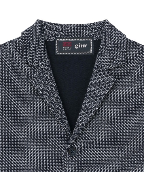 BRICK HOUSE by TOKYO SHIRT(ブリックハウス)の「前身カットラペルニットジレ 幾何学模様(ベスト・メンズ・ブラック/ブルー・LL/M/L/XL)」の10枚目の写真