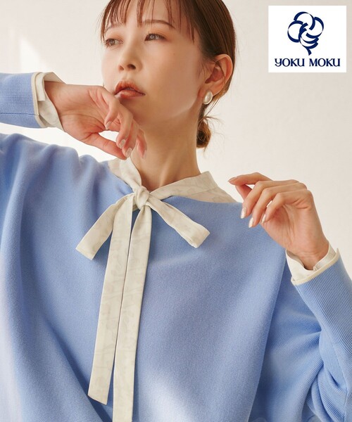 ROPE' PICNIC（ロペピクニック）の「【YOKU MOKU/ヨックモック×ROPE' PICNIC】ビスキュイニット（ニット/セーター・レディース・ベージュ系その他3/ブルー系その他4・38）」の2枚目の写真