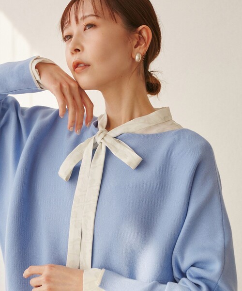 ROPE' PICNIC（ロペピクニック）の「【YOKU MOKU/ヨックモック×ROPE' PICNIC】ビスキュイニット（ニット/セーター・レディース・ベージュ系その他3/ブルー系その他4・38）」の11枚目の写真