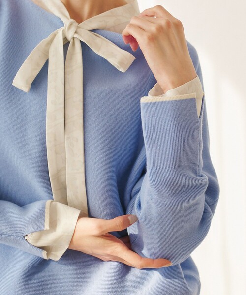 ROPE' PICNIC（ロペピクニック）の「【YOKU MOKU/ヨックモック×ROPE' PICNIC】ビスキュイニット（ニット/セーター・レディース・ベージュ系その他3/ブルー系その他4・38）」の12枚目の写真