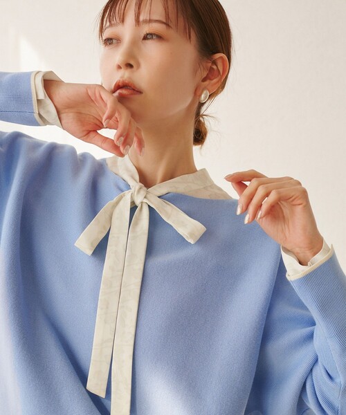 ROPE' PICNIC（ロペピクニック）の「【YOKU MOKU/ヨックモック×ROPE' PICNIC】ビスキュイニット（ニット/セーター・レディース・ベージュ系その他3/ブルー系その他4・38）」の13枚目の写真