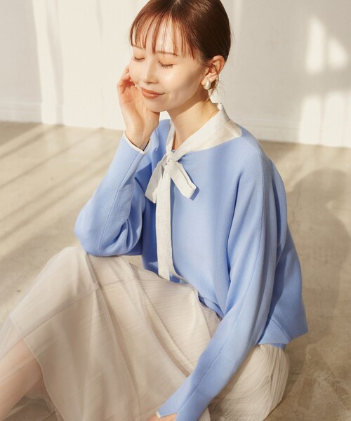 ROPE' PICNIC（ロペピクニック）の「【YOKU MOKU/ヨックモック×ROPE' PICNIC】ビスキュイニット（ニット/セーター・レディース・ベージュ系その他3/ブルー系その他4・38）」の14枚目の写真