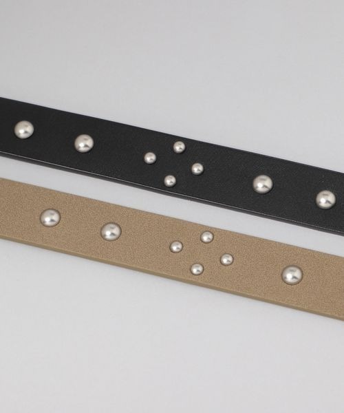 JEANASIS（ジーナシス）の「スタッズベルト/318598（ベルト・レディース・ブラック/ベージュ・FREE）」の3枚目の写真