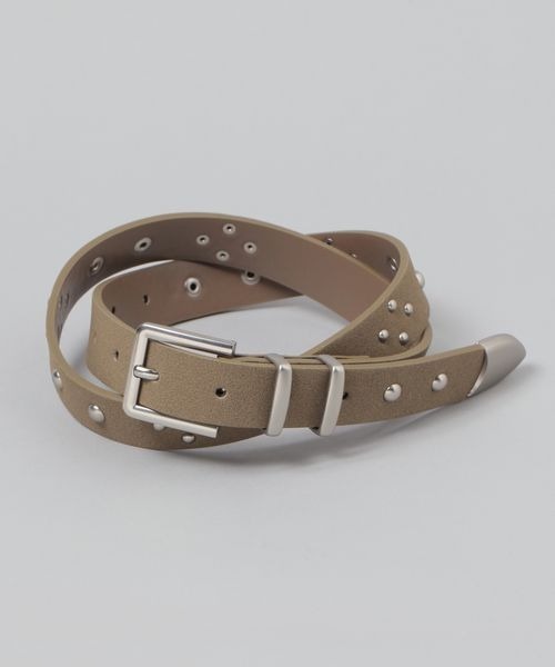 JEANASIS（ジーナシス）の「スタッズベルト/318598（ベルト・レディース・ブラック/ベージュ・FREE）」の11枚目の写真