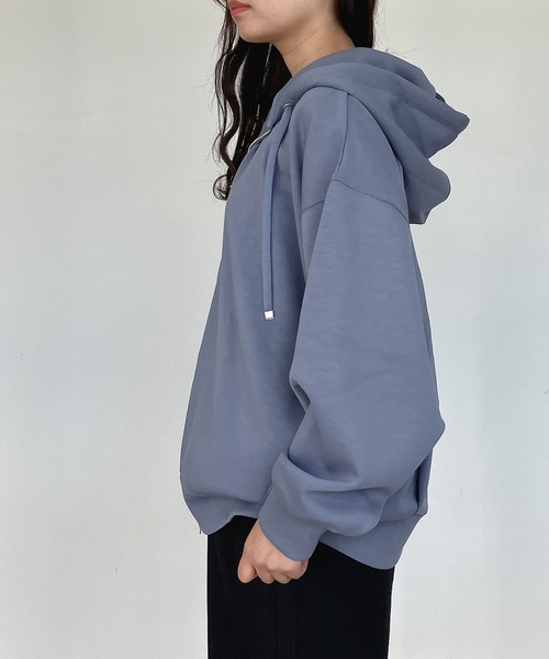 AS KNOW AS plus(アズノゥアズプラス)の「●ダンボールジップパーカー(パーカー・レディース・チャコールグレー/オフホワイト/ブルー/オートミール/杢グレー・FREE)」の8枚目の写真