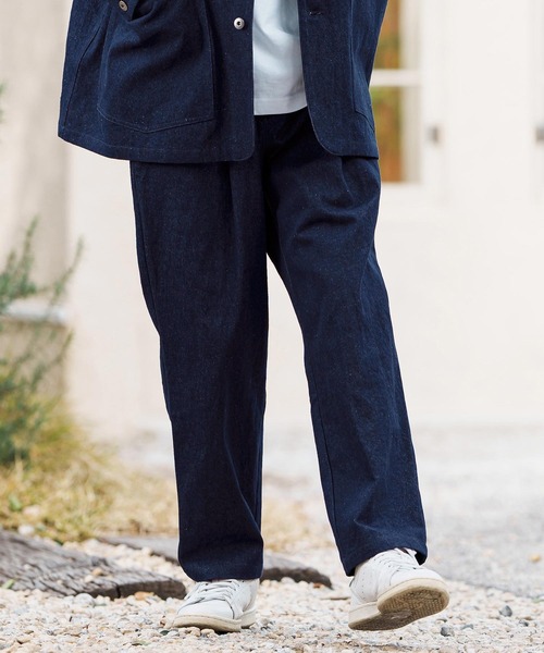 CAMBIO(カンビオ)の「mp13287-テーパードデニムパンツ(デニムパンツ・メンズ・インディゴブルー/ブルー・S/M/L)」の2枚目の写真