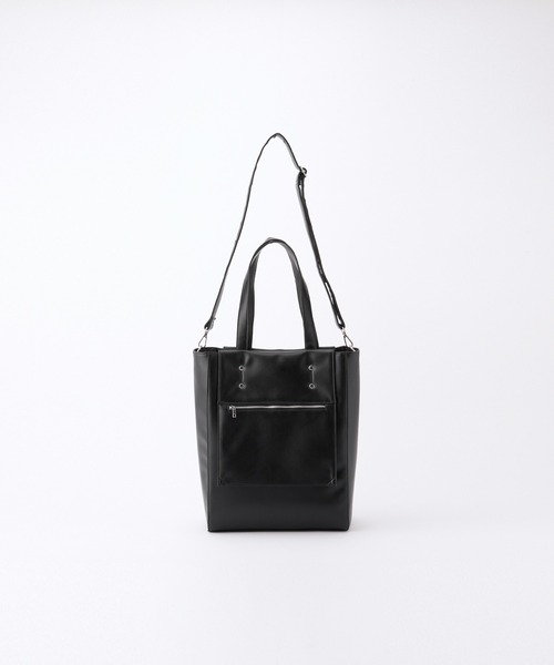 SERACE(セラス)の「【SERACE】2way loose tote bag / 2wayルーズトートバッグ(トートバッグ・メンズ・ライトグレー/ブラック・FREE)」の11枚目の写真