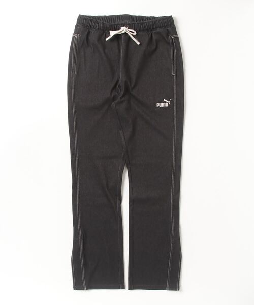 PUMA(プーマ)の「プーマ PUMA CORE HERITAGE デニムライク パンツ(その他パンツ・レディース・ブラック/ネイビー・S/M/L)」の2枚目の写真