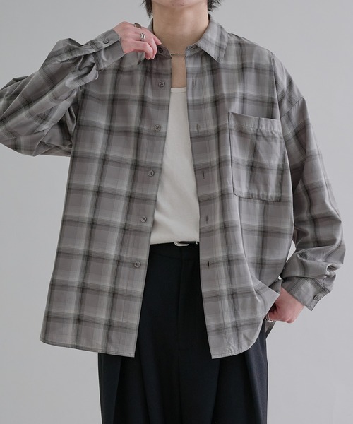 epnok(エプノック)の「ルーズベーシックレギュラーカラーシャツ(シャツ/ブラウス・メンズ・ブラック系1/グレー系1/グレー系2/ブラック/オフホワイト/チャコールグレー・SMALL/MEDIUM/LARGE)」の1枚目の写真