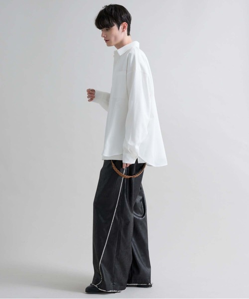 epnok(エプノック)の「ルーズベーシックレギュラーカラーシャツ(シャツ/ブラウス・メンズ・ブラック系1/グレー系1/グレー系2/ブラック/オフホワイト/チャコールグレー・SMALL/MEDIUM/LARGE)」の9枚目の写真