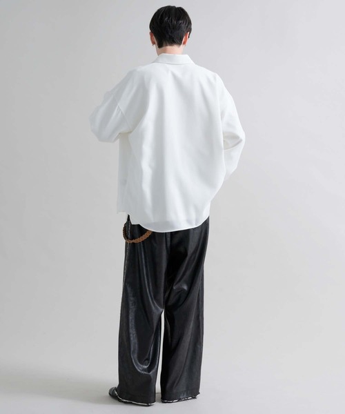 epnok(エプノック)の「ルーズベーシックレギュラーカラーシャツ(シャツ/ブラウス・メンズ・ブラック系1/グレー系1/グレー系2/ブラック/オフホワイト/チャコールグレー・SMALL/MEDIUM/LARGE)」の10枚目の写真