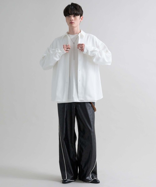 epnok(エプノック)の「ルーズベーシックレギュラーカラーシャツ(シャツ/ブラウス・メンズ・ブラック系1/グレー系1/グレー系2/ブラック/オフホワイト/チャコールグレー・SMALL/MEDIUM/LARGE)」の8枚目の写真