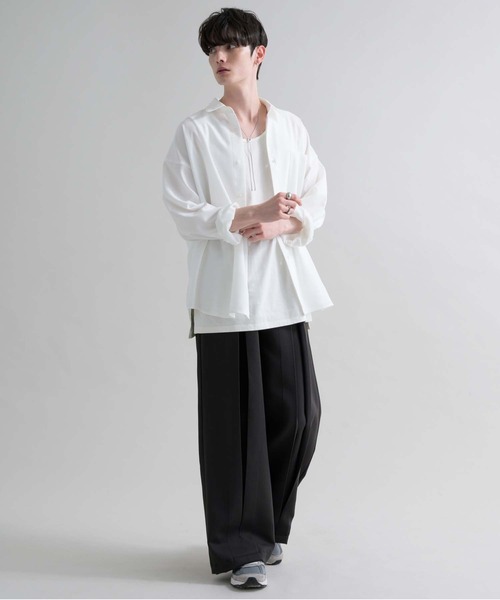 epnok(エプノック)の「ルーズベーシックレギュラーカラーシャツ(シャツ/ブラウス・メンズ・ブラック系1/グレー系1/グレー系2/ブラック/オフホワイト/チャコールグレー・SMALL/MEDIUM/LARGE)」の14枚目の写真