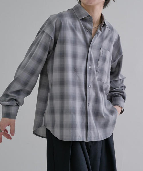 epnok(エプノック)の「ルーズベーシックレギュラーカラーシャツ(シャツ/ブラウス・メンズ・ブラック系1/グレー系1/グレー系2/ブラック/オフホワイト/チャコールグレー・SMALL/MEDIUM/LARGE)」の21枚目の写真