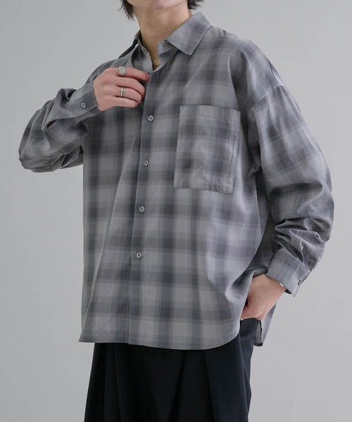 epnok(エプノック)の「ルーズベーシックレギュラーカラーシャツ(シャツ/ブラウス・メンズ・ブラック系1/グレー系1/グレー系2/ブラック/オフホワイト/チャコールグレー・SMALL/MEDIUM/LARGE)」の22枚目の写真