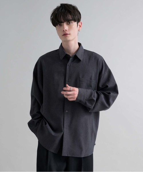 epnok(エプノック)の「ルーズベーシックレギュラーカラーシャツ(シャツ/ブラウス・メンズ・ブラック系1/グレー系1/グレー系2/ブラック/オフホワイト/チャコールグレー・SMALL/MEDIUM/LARGE)」の17枚目の写真